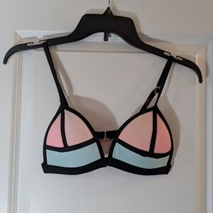 Heat Swimwear Pastel Colorblock Bikini Top, Size S